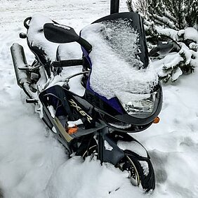 Winterschlaf für das Motorrad.